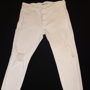 Zara white skinny jeans